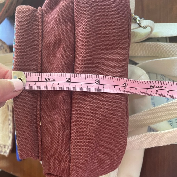Canvas Artisan backpack/ sling bag. Red/rusty color. Like new. EUC. - Picture 12 of 14